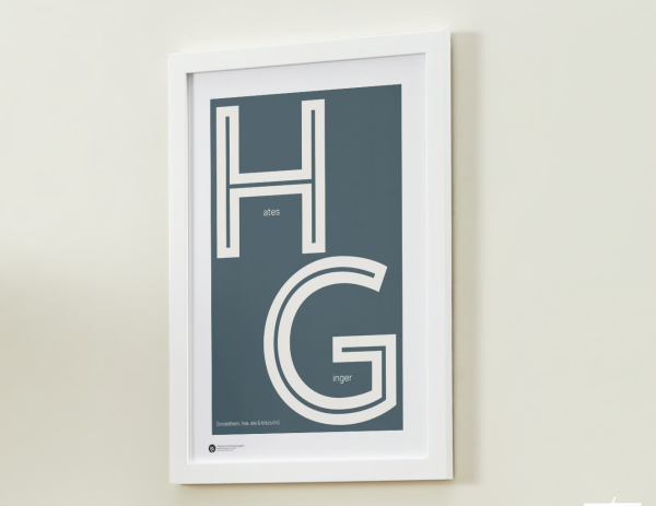 Hates Ginger (breadmen, tea, ale & biscuits) Christmas Green Print E-Print